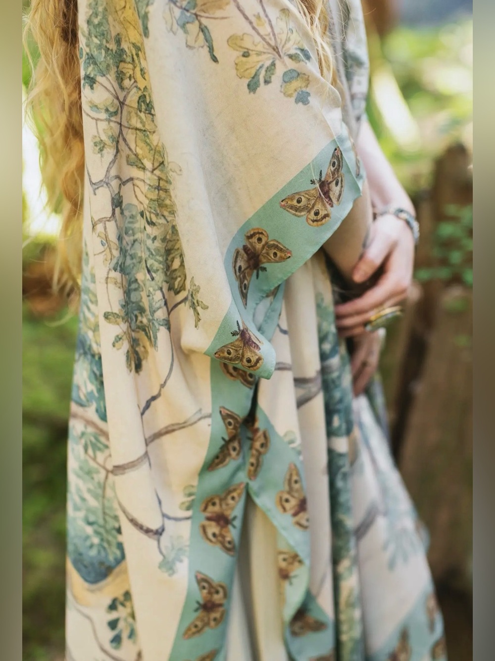 Market of Stars Earth & Sky Starduster Kimono Woodland Boho NWT Fairycore - Picture 5 of 14